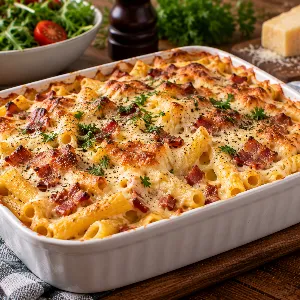 Bakad carbonara